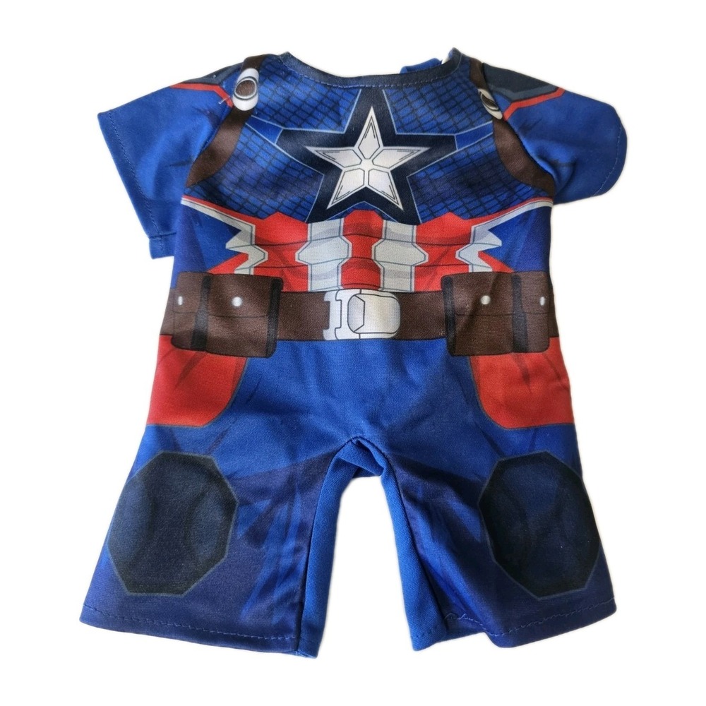 Build a Bear Clothing Marvel Avengers Captain America Costume Outfit